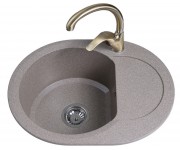 Мийка овальна 60 см BRETTA GRANIT ROUND MOKKO