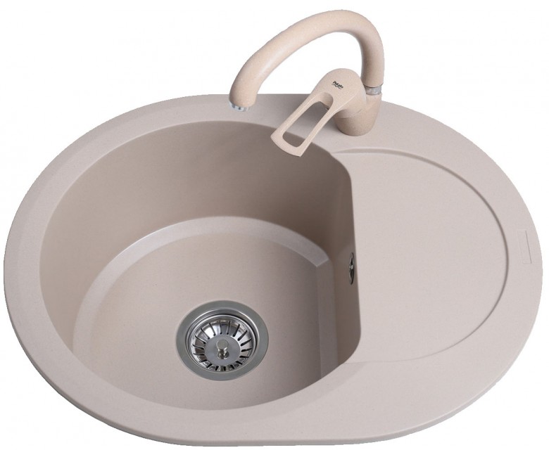 Мийка овальна 60 см BRETTA GRANIT ROUND SAHARA ROUND SAHARA