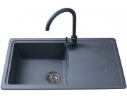 Прямокутна мийка BRETTA GRANIT  TELMA GRAY METAL