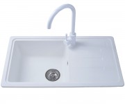 Мийка з крилом 78 см BRETTA GRANIT  VERONA WHITE