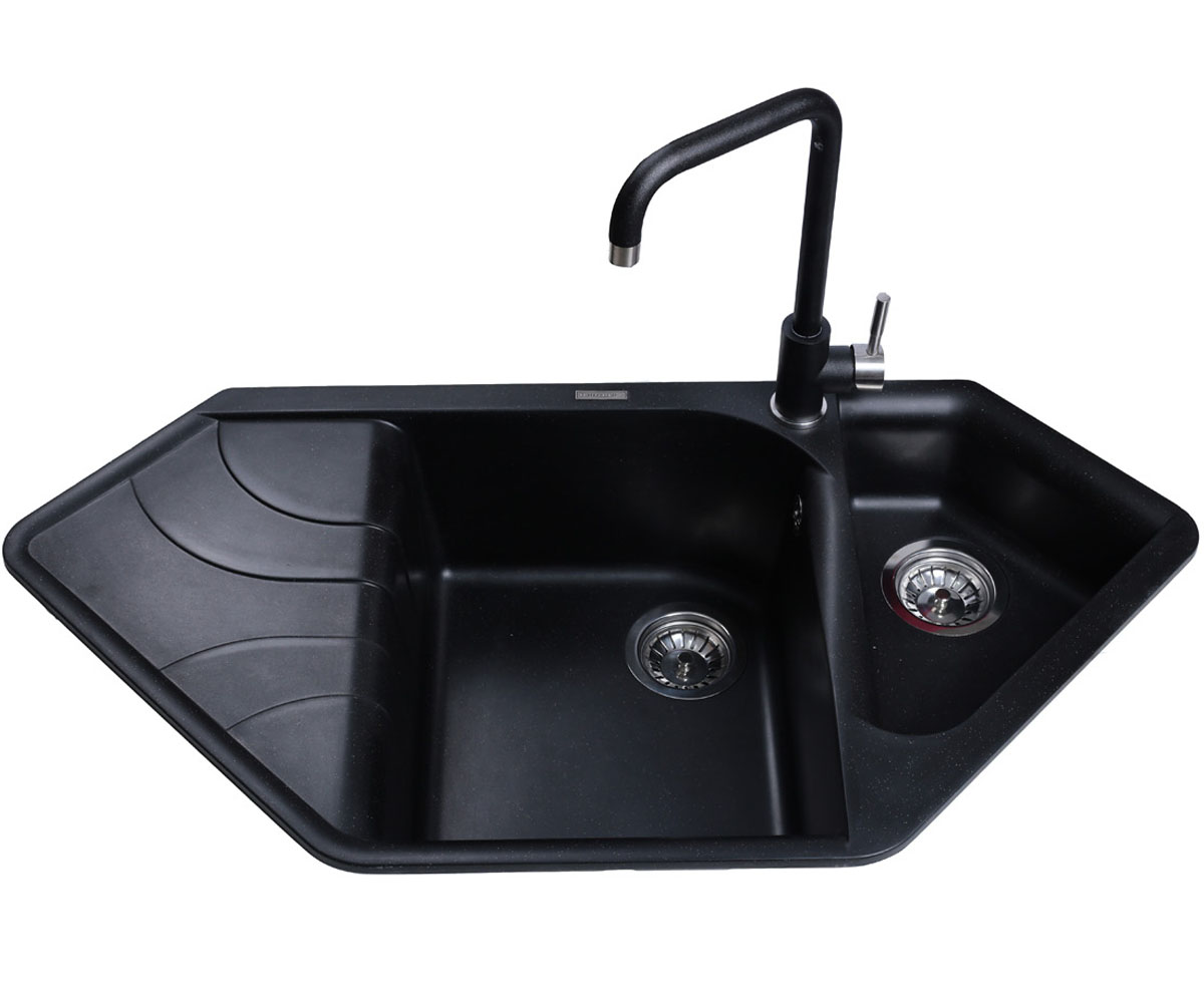 Полуторная мойка BRETTA GRANIT  ZEGNA BLACK ZEGNA BLACK