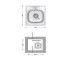 Кухонная мойка Brinex 3838 0,6 мм Satin (BRIN3835SAT06) BRINEX BRIN3835SAT06:Фото 1