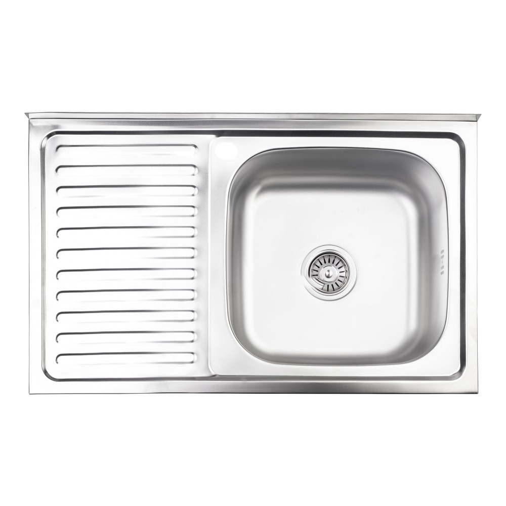 Кухонна мийка Brinex 5080-R 0,8 мм Satin (BRIN5080RSAT06) BRINEX  BRIN5080RSAT06 BRIN5080RSAT06