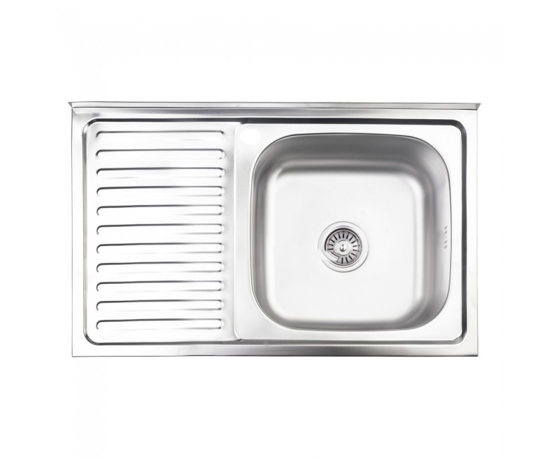 Кухонна мийка Brinex 5080-R 0,8 мм Satin (BRIN5080RSAT06) BRINEX  BRIN5080RSAT06 BRIN5080RSAT06