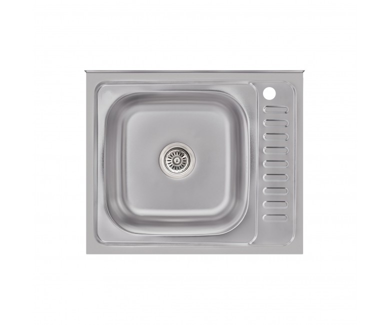 Кухонна мийка Brinex 6050-L 0,6 мм Satin (BRIN6050LSAT06) BRINEX  BRIN6050LSAT06 BRIN6050LSAT06