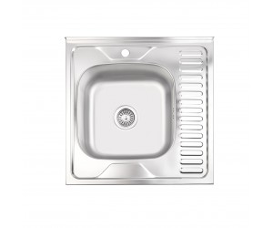 Кухонная мойка Brinex 6060-L 0,6 мм Satin (BRIN6060LSAT06) BRINEX  BRIN6060LSAT06