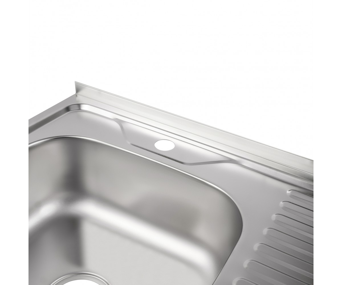 Кухонная мойка Brinex 6060-L 0,6 мм Satin (BRIN6060LSAT06) BRINEX BRIN6060LSAT06:Фото 4