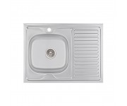 Кухонна мийка Brinex 6080-L 0,6 мм Satin (BRIN6080LSAT06) BRINEX  BRIN6080LSAT06