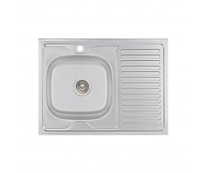 Кухонная мойка Brinex 6080-L 0,6 мм Satin (BRIN6080LSAT06) BRINEX  BRIN6080LSAT06