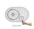 Кухонная мойка Brinex 7750 0,8 мм Satin (BRIN7750SAT08) BRINEX BRIN7750SAT08:Фото 2