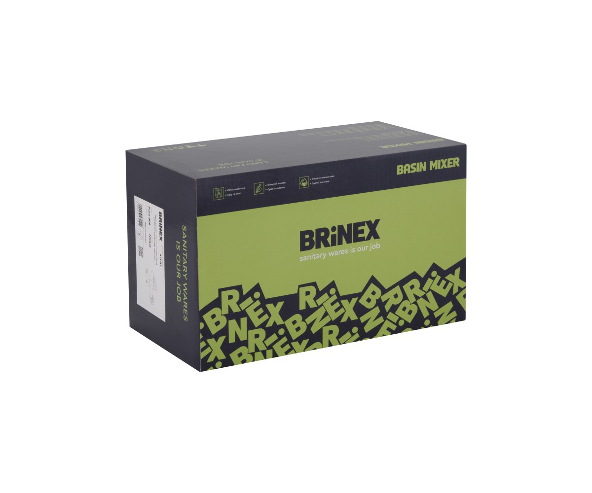 Смеситель для ванны Brinex Pure 006 с поворотным изливом (с душевым гарнитуром) Nickel BRIPUR006NKL BRINEX BRIPUR006NKL:Фото 2