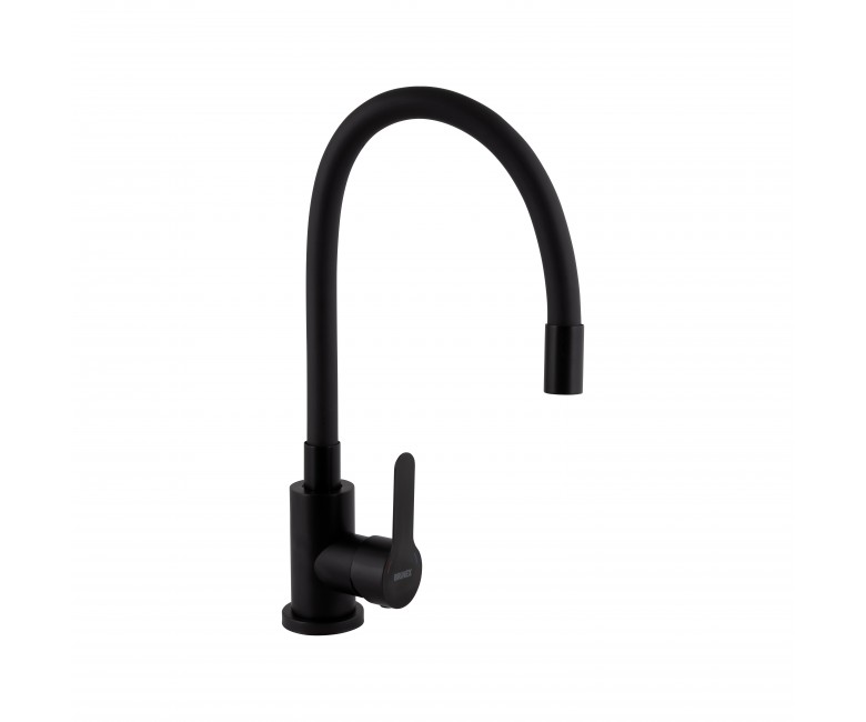 Змішувач для кухні Brinex Pure 015F3 з гнучким виливом   Black Matt BRIPUR015F3BLM BRINEX  BRIPUR015F3BLM BRIPUR015F3BLM