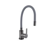 Змішувач для кухні Brinex Pure 015F3 з гнучким виливом   Graphite/Grey BRIPUR015F3GRG BRINEX  BRIPUR015F3GRG