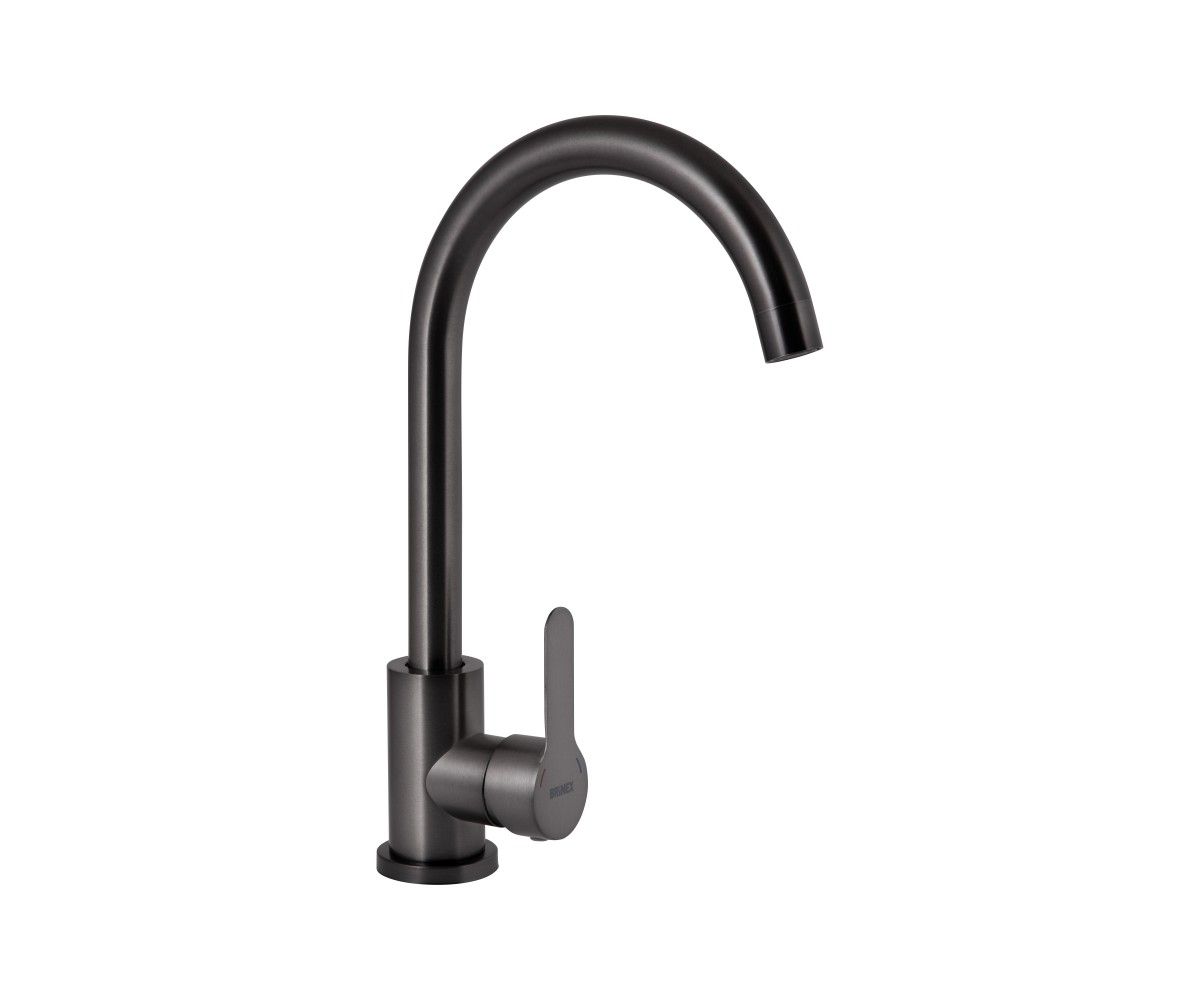 Змішувач для кухні U-образний Brinex Pure 015F U-образний  Graphite BRIPUR015FGRP BRINEX  BRIPUR015FGRP BRIPUR015FGRP