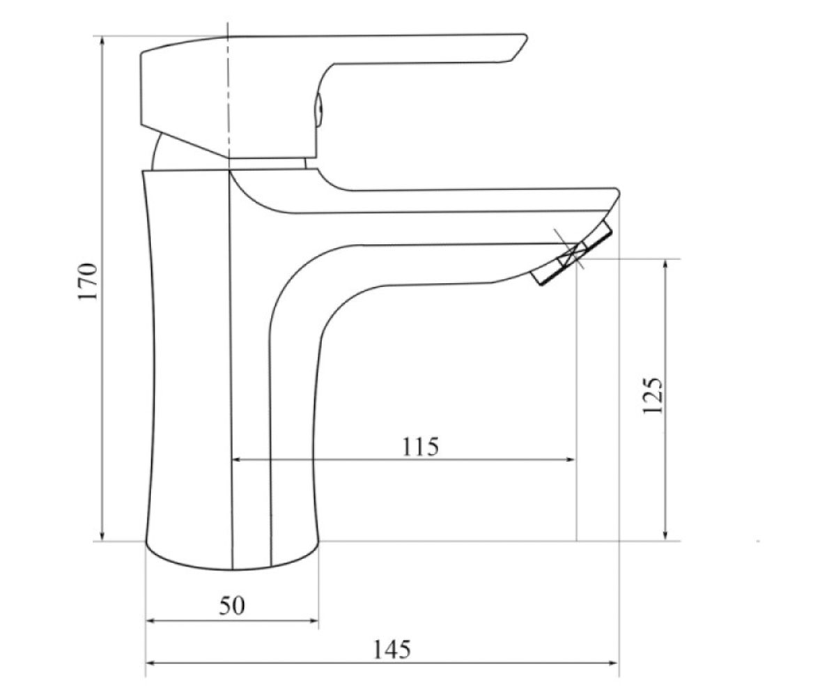 Пластиковый смеситель BRINEX SWBRIN35B001:Чертеж 