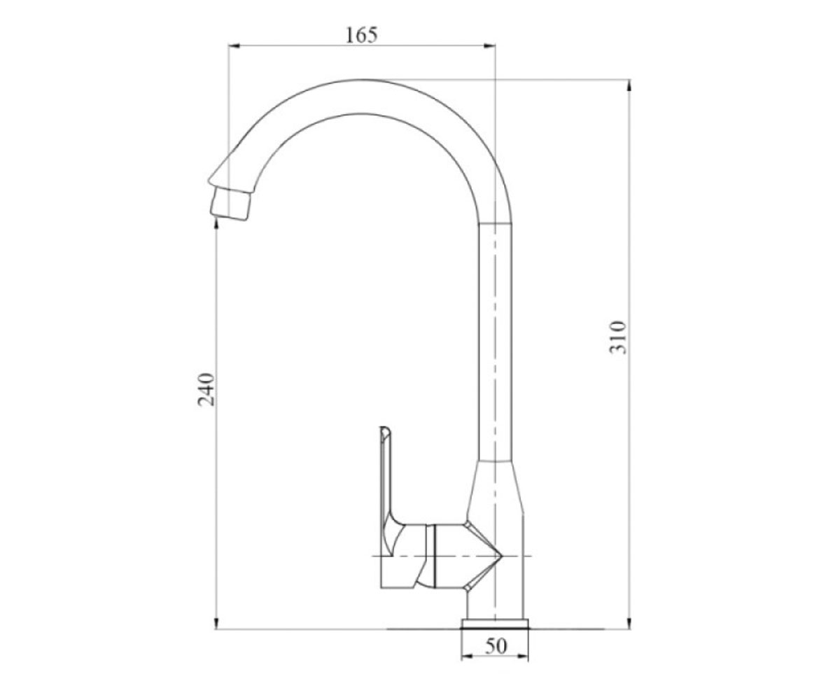 Кухонный смеситель BRINEX SWBRIN35B007:Чертеж 