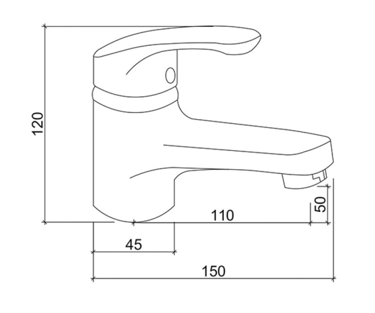 Смеситель пластиковый BRINEX SWBRIN36C001:Чертеж 