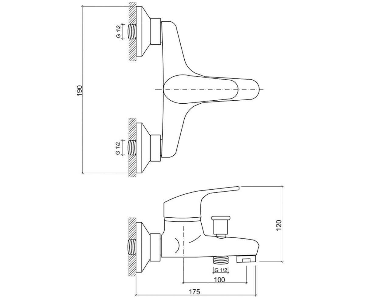 Смеситель пластиковый BRINEX SWBRIN36C006:Чертеж 