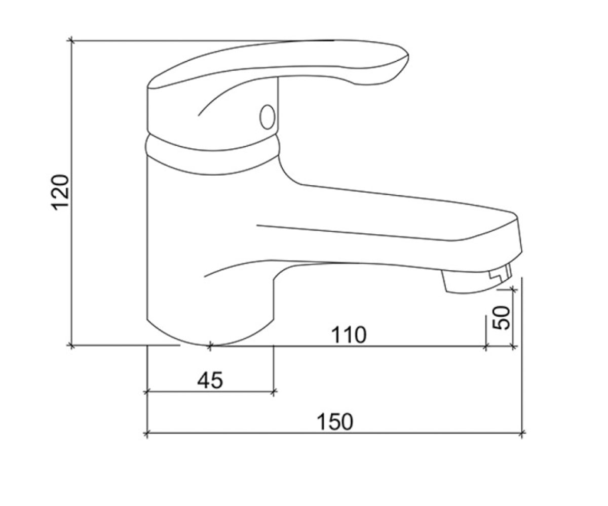 Пластиковый смеситель BRINEX SWBRIN36W001:Чертеж 