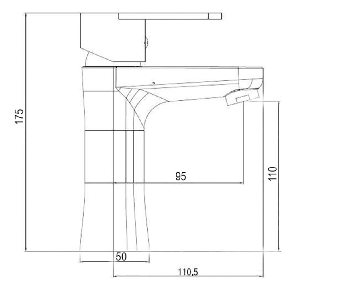 Пластиковый смеситель BRINEX SWBRIN37C001:Чертеж 