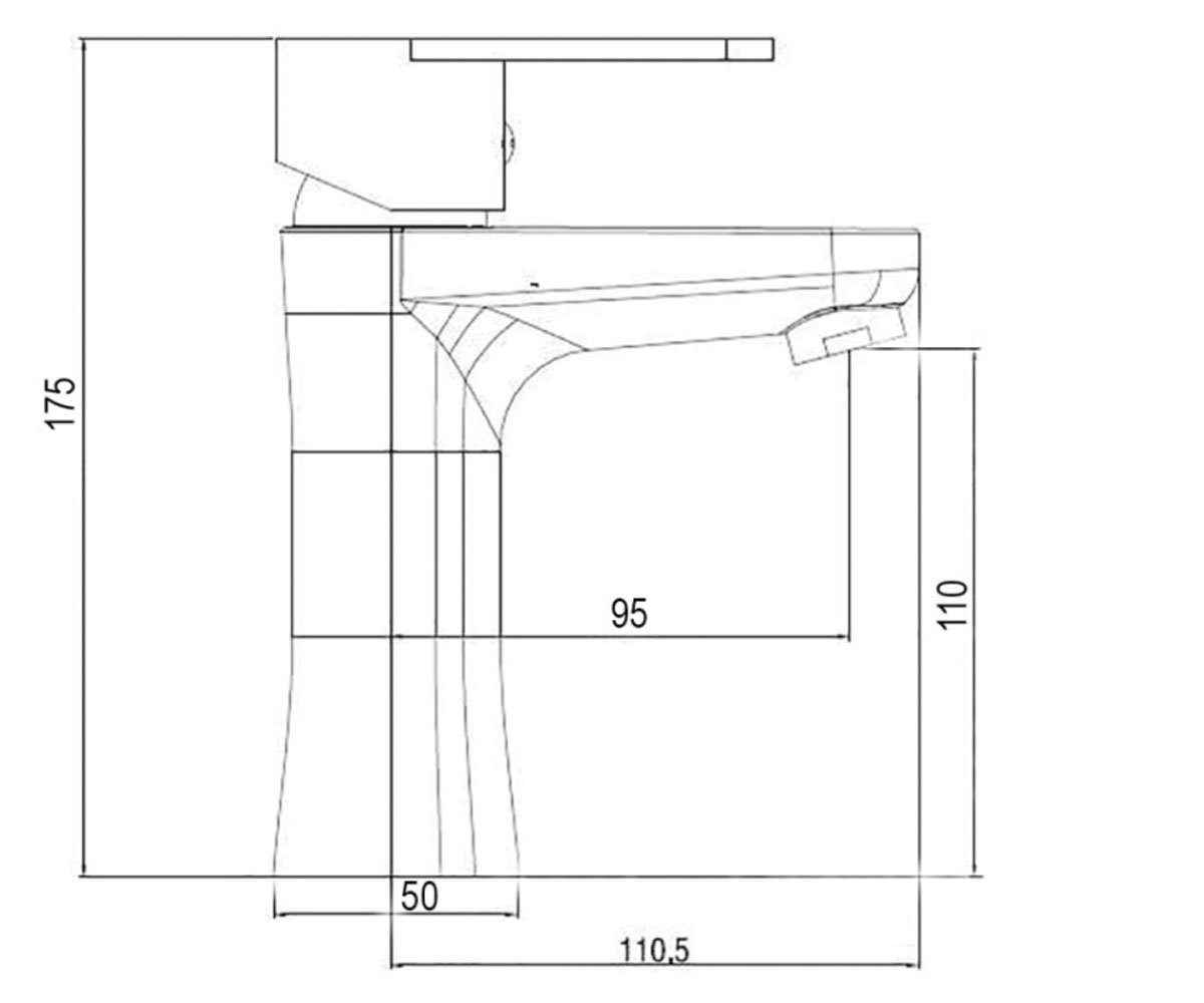 Пластиковый смеситель BRINEX SWBRIN37W001:Чертеж 