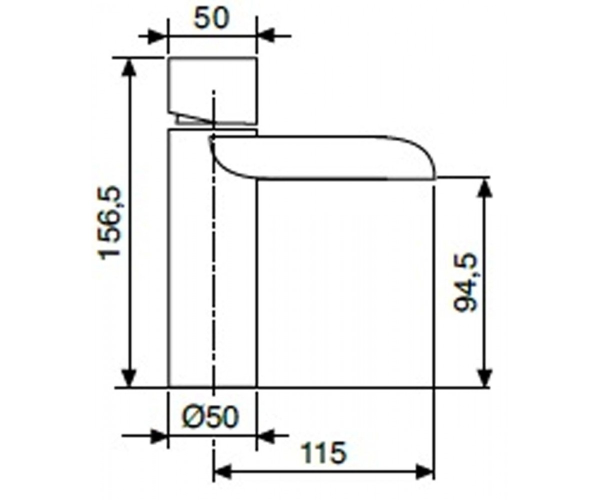 Кран для раковины  MIRAME 80500:Чертеж 