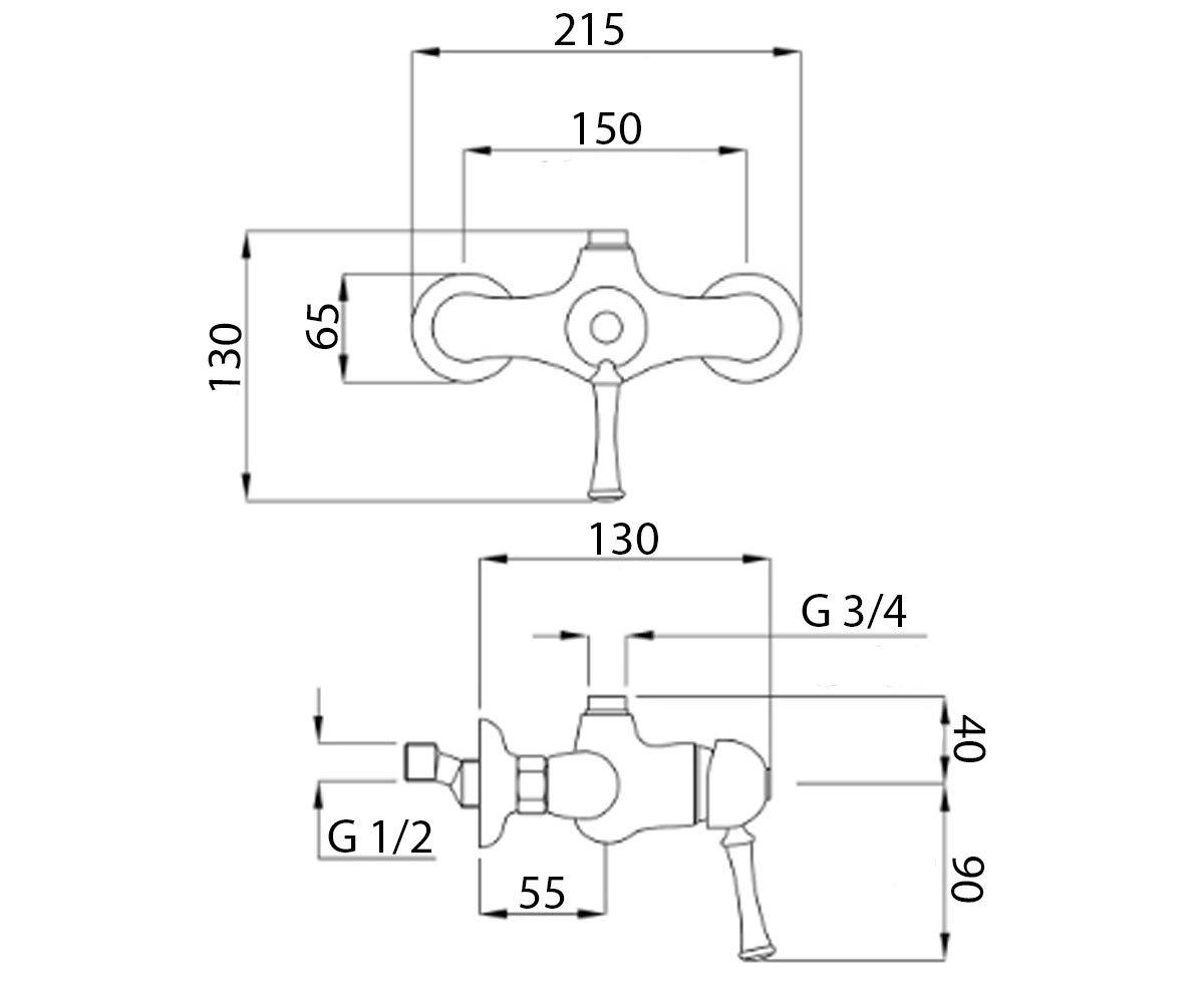 Смеситель  DENVER DENCR6436:Чертеж 