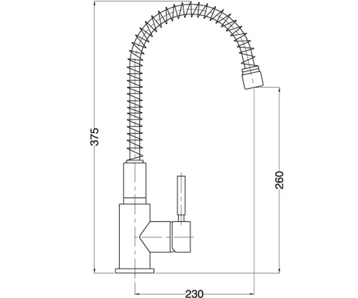 Кухонный смеситель  KOBUK KOBCR2285:Чертеж 