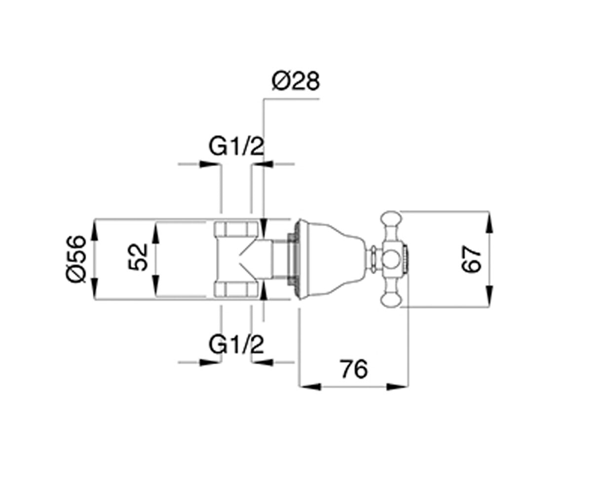 Запорный вентиль  LADY LADBR960:Чертеж 