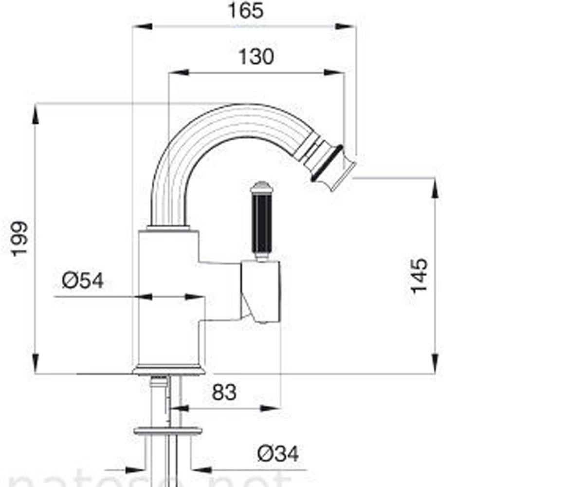 Смеситель для биде  OLYMPIA OLYBR8523:Чертеж 