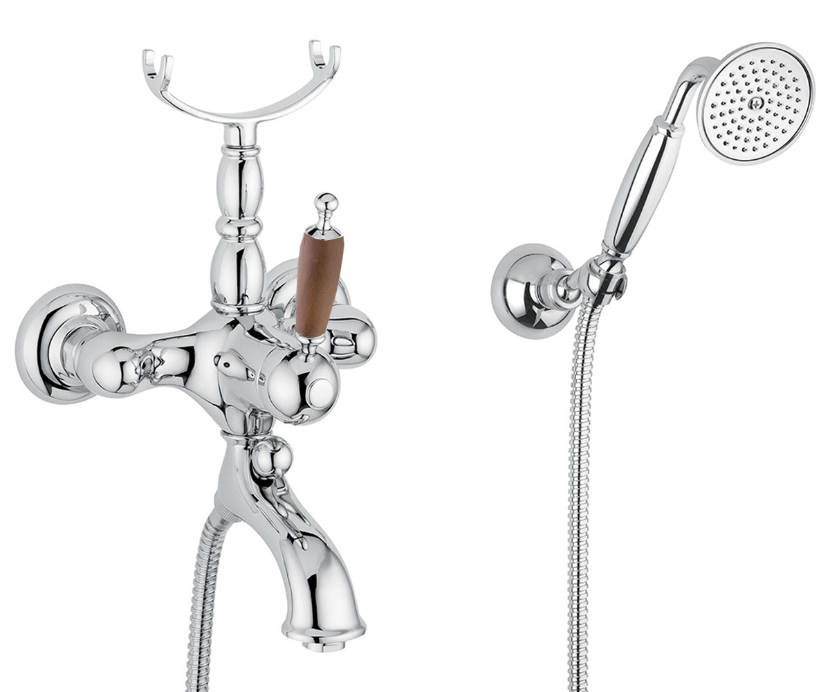 Змішувач для ванни і душа BUGNATESE OXFORD OXCR6302LEGNO OXCR6302LEGNO