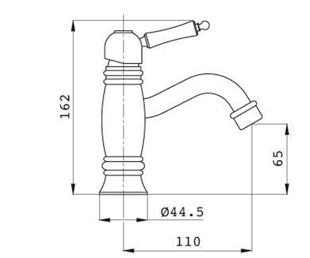 Смеситель для раковины  OXFORD OXCR6328:Чертеж 