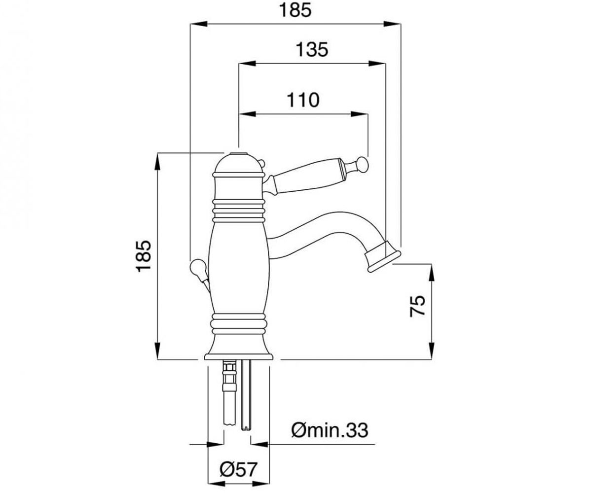 Смеситель термостатический  OXFORD OXCR6362:Чертеж 