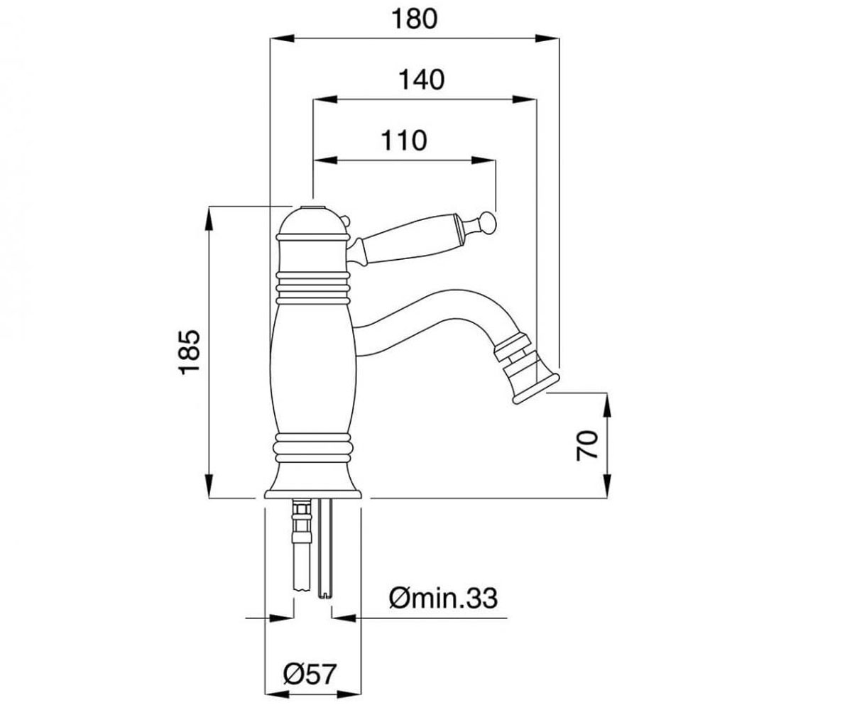 Смеситель термостатический  OXFORD OXCR6363:Чертеж 