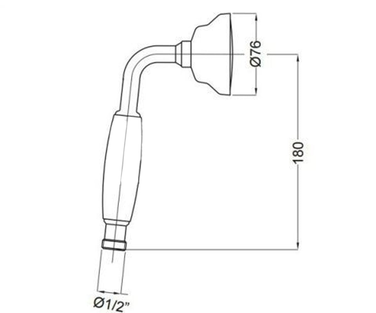 Лейка для душа  ACCESSORI RICCR19151LEGNO:Чертеж 