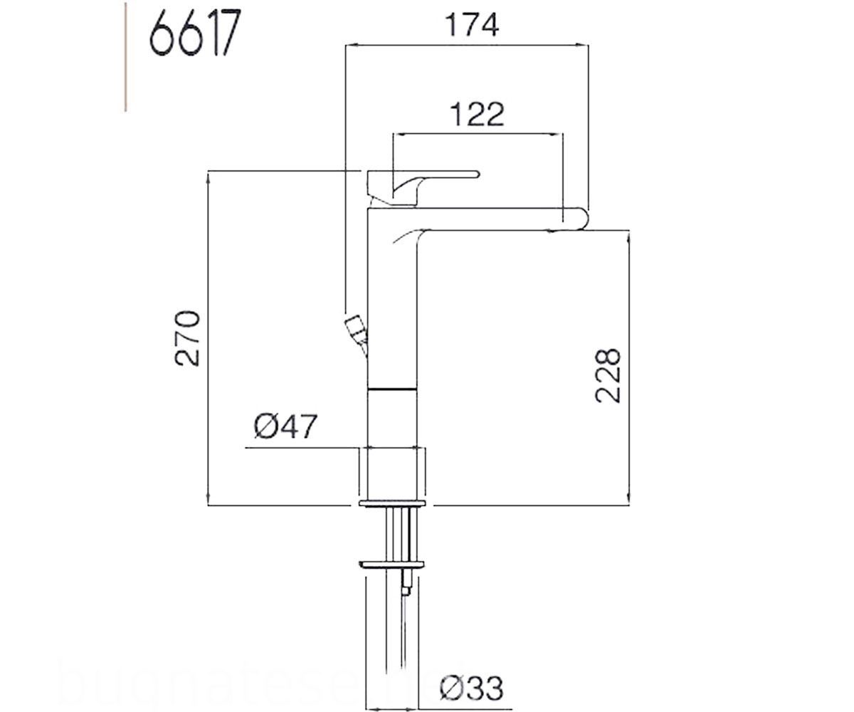 Смеситель для раковины  SIMPLE SIMCR6617:Чертеж 