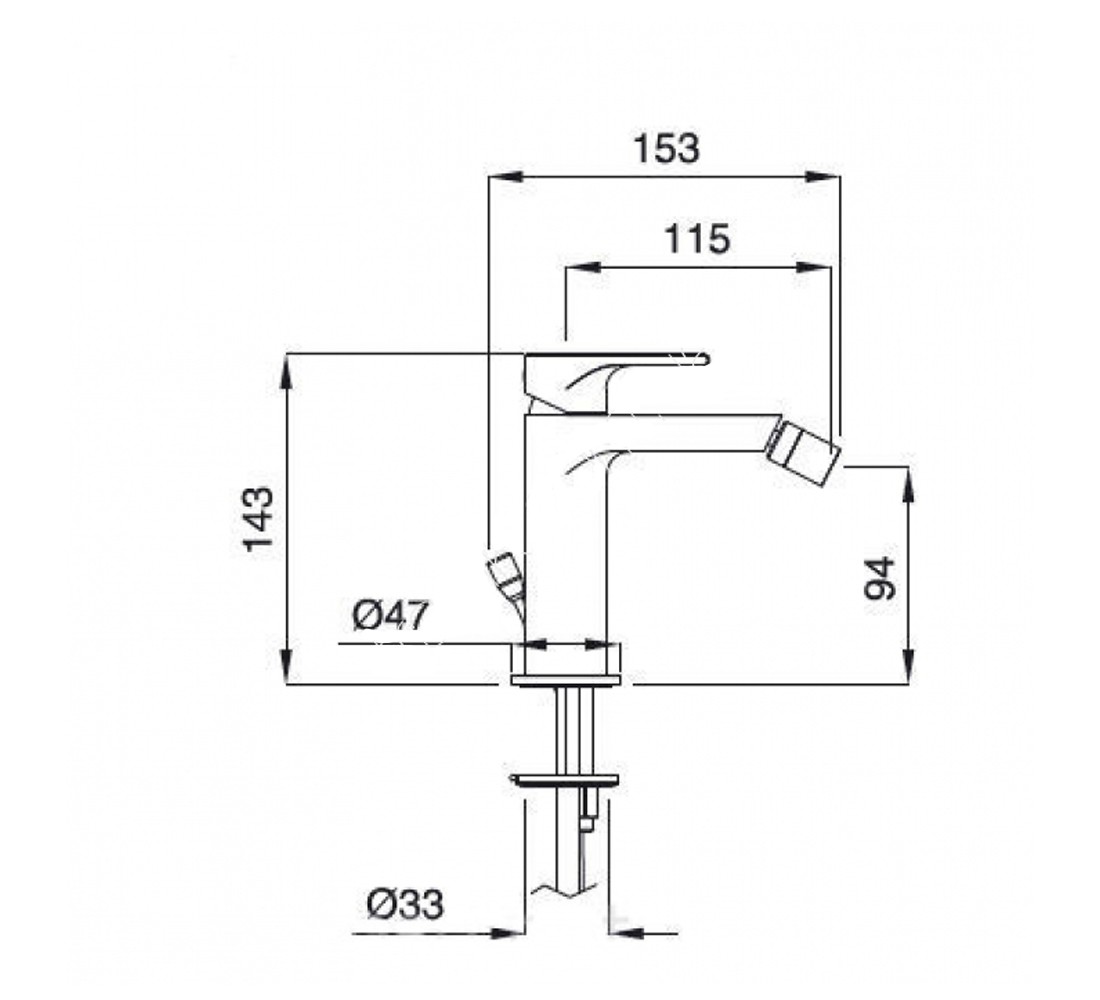 Смеситель хромированный  SIMPLE SIMCR6623:Чертеж 