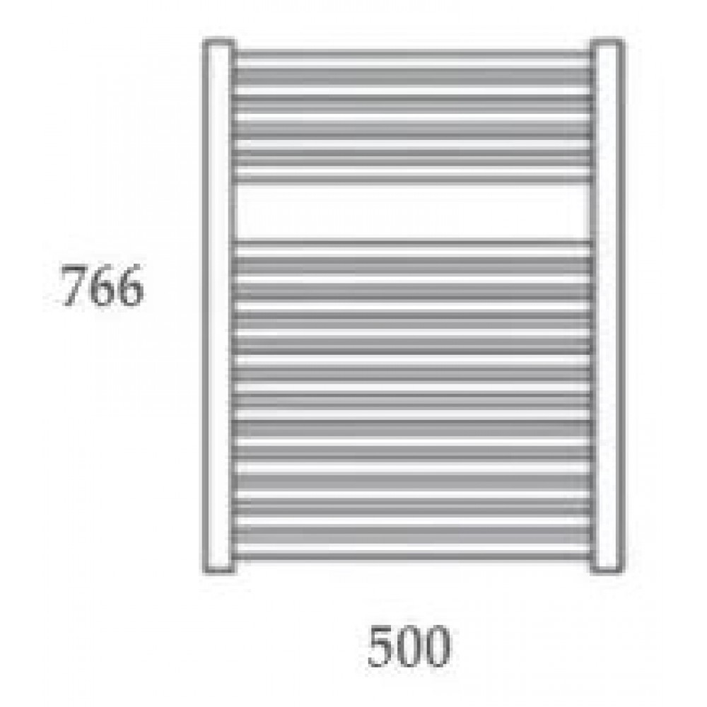 Полотенцесушитель лесенка  ULISSE 500725 NEW RAL9005:Чертеж 