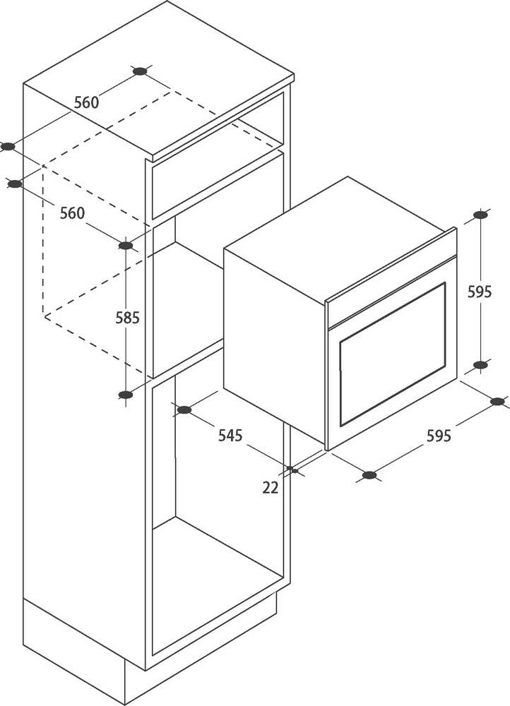 Духовой шкаф  FPE649A/6X:Чертеж 