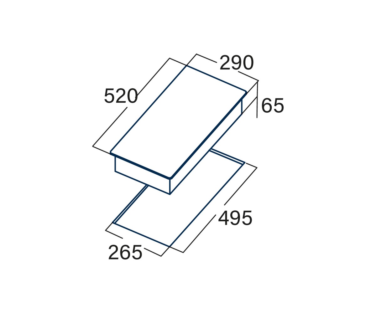 Индукционная варочная поверхность  ISB 3102 BK 08003405:Чертеж 
