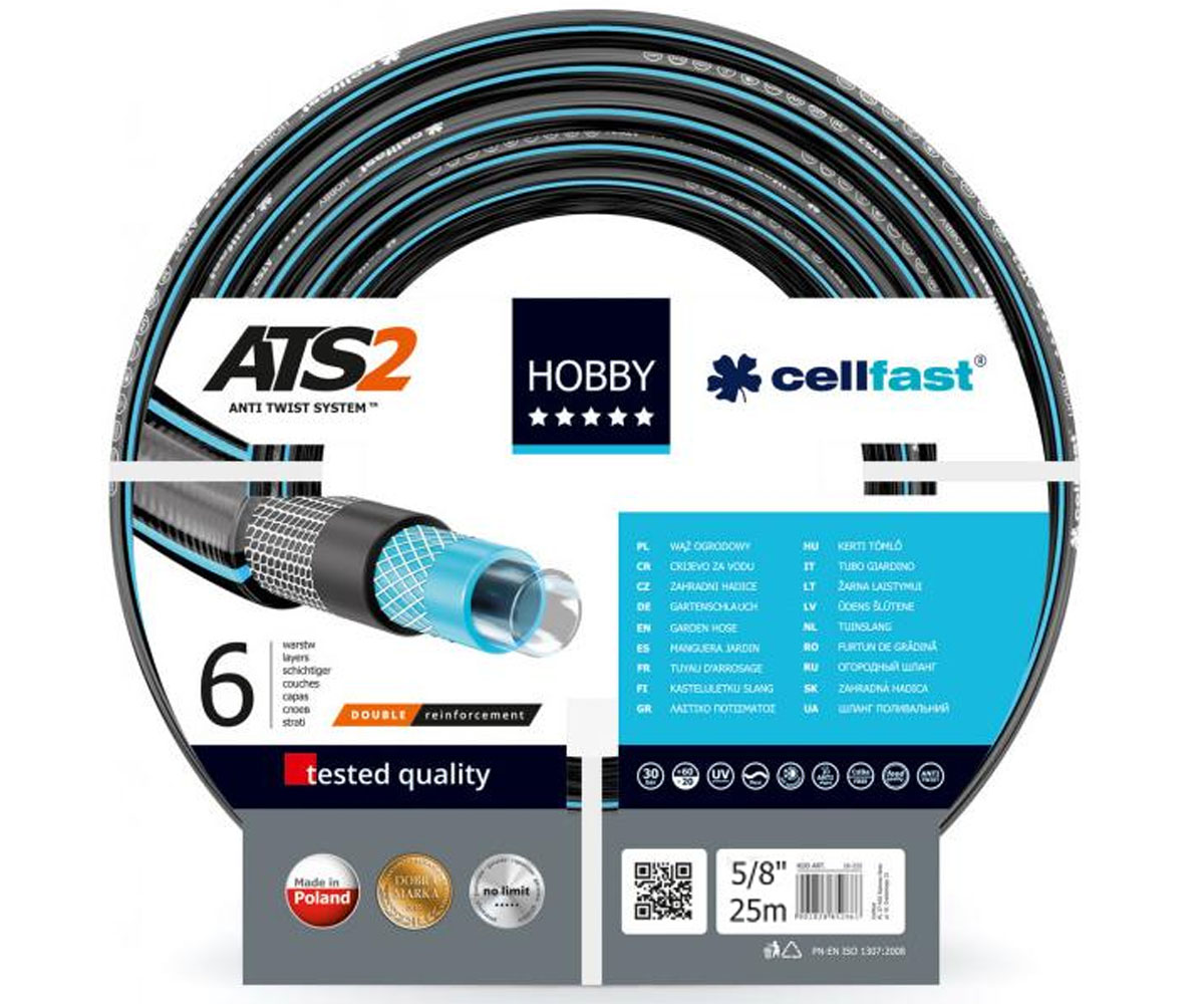 16мм 25м садовий шланг CELLFAST HOBBY HB 5/8 25 HB 5/8 25