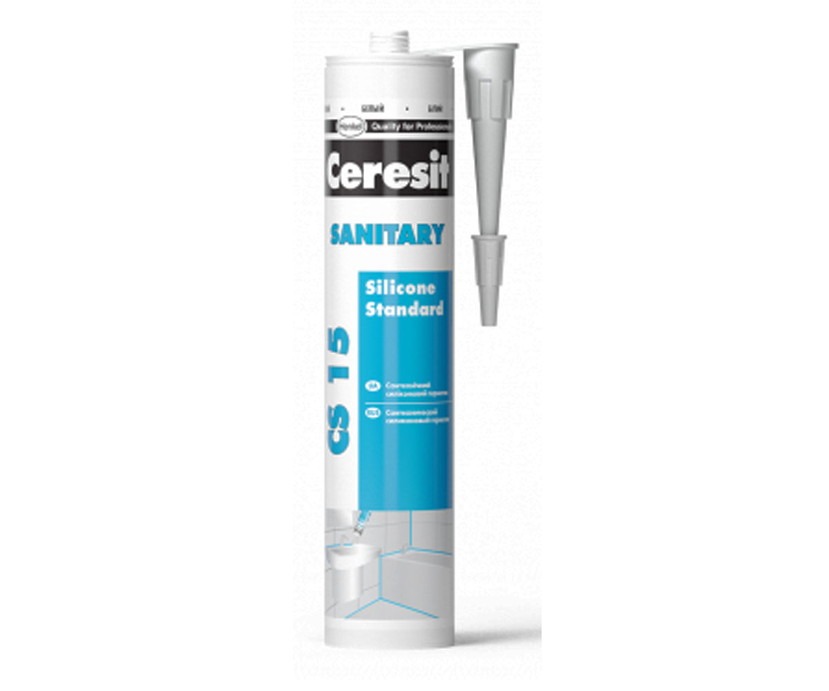 280мл санітарний силіконовий герметик CERESIT  CS 15 WHITE CS 15 WHITE