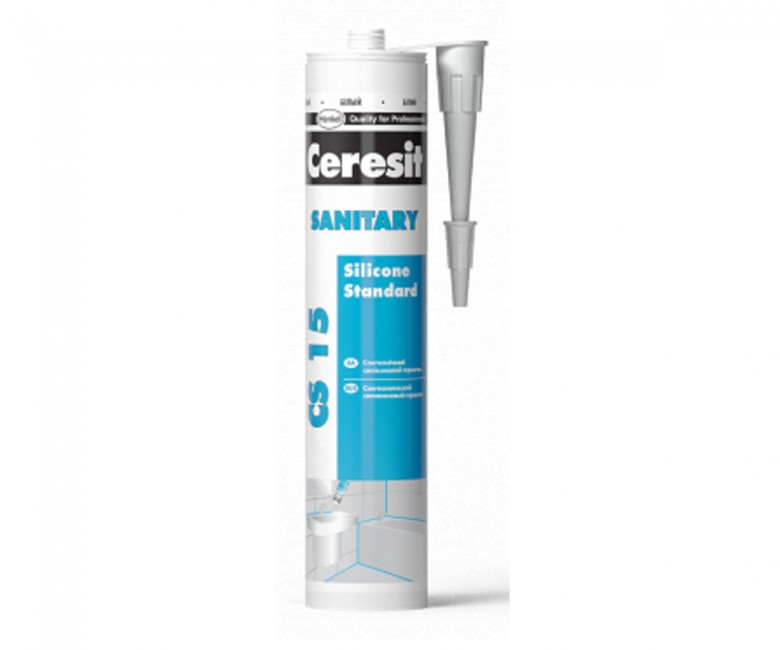 280мл санітарний силіконовий герметик CERESIT  CS 15 WHITE CS 15 WHITE