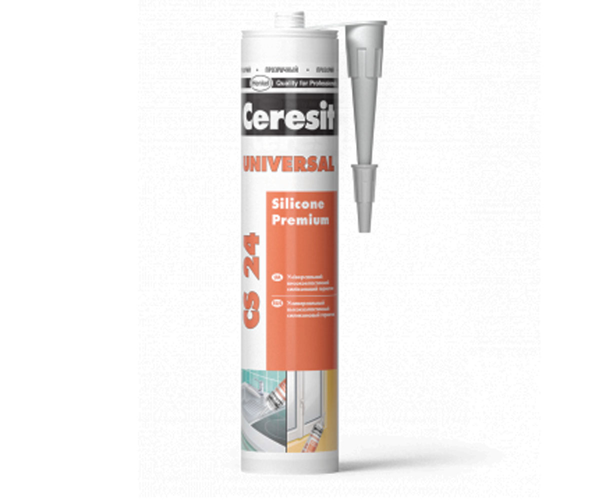 280мл силіконовий еластичний герметик CERESIT  CS 24 WHITE CS 24 WHITE