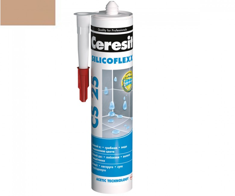 Силіконовий шов CERESIT MICROPROTECT CS 25 MICROPROTECT CARAMEL CS 25 MICROPROTECT CARAMEL