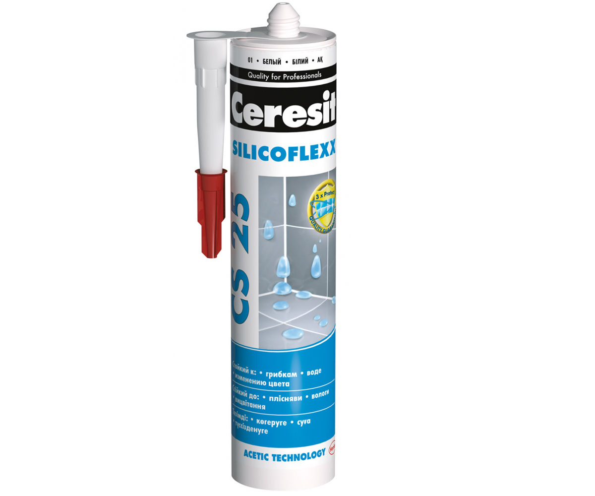 Силіконовий шов CERESIT MICROPROTECT CS 25 MICROPROTECT WHITE CS 25 MICROPROTECT WHITE