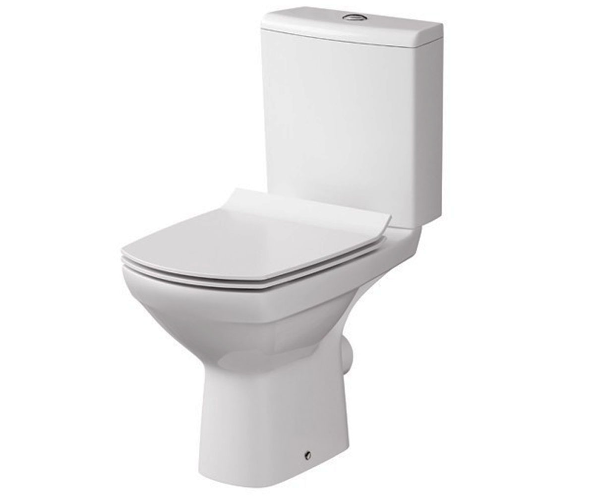 Безободковый унитаз + сиденье CERSANIT CARINA CLEAN ON 637 637