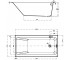 Ванна пристенная  CREA AZBR1002352220:Чертеж 