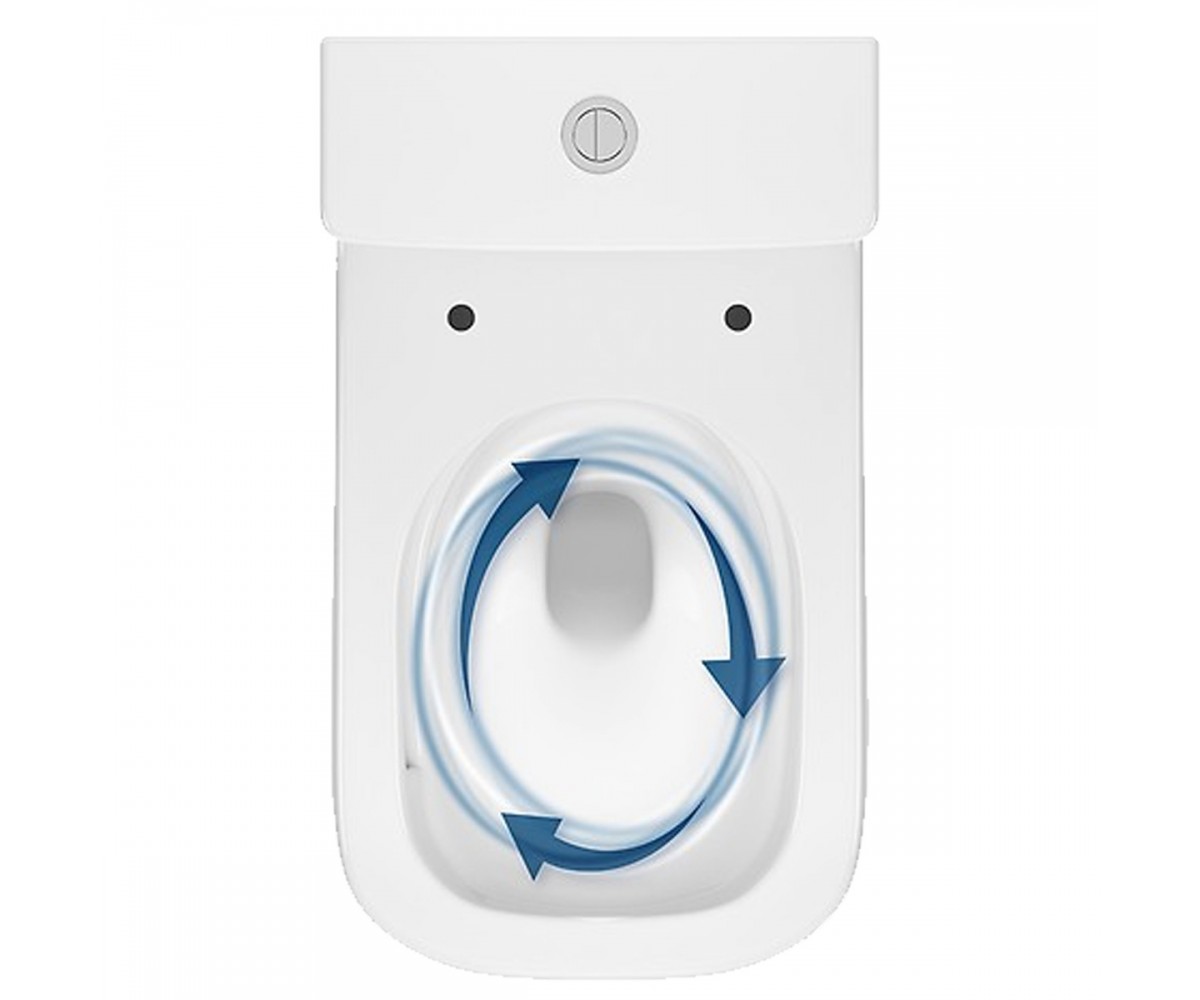 K681-063 компакт 930 Remo Pro Square Tornado 011, приставний до стіни, безобідковий CleanOn, сидіння SLIM Duroplast із Softclose