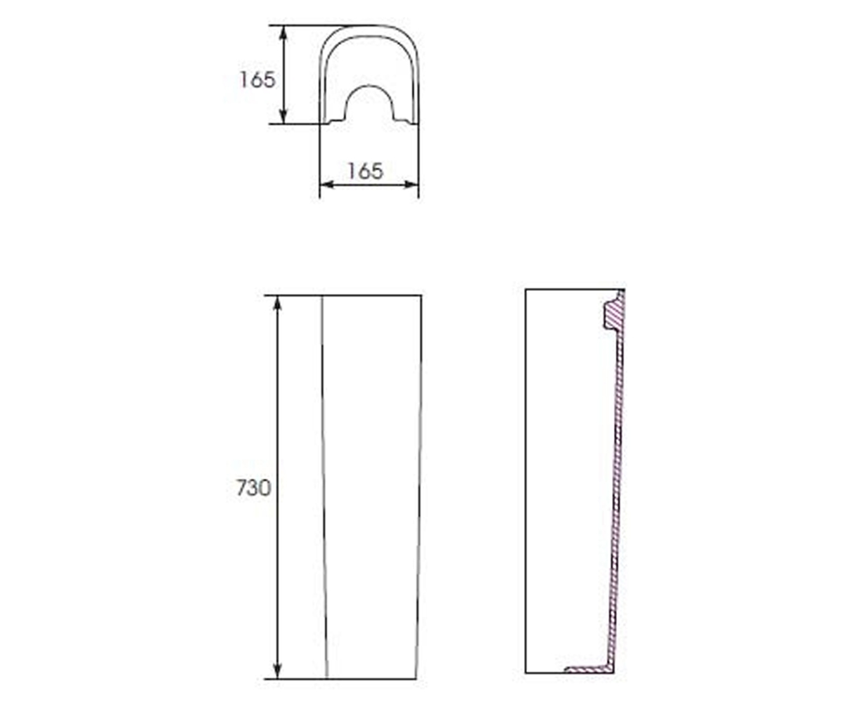Пьедестал для раковины  CAPRI CCPP1000160936:Чертеж 